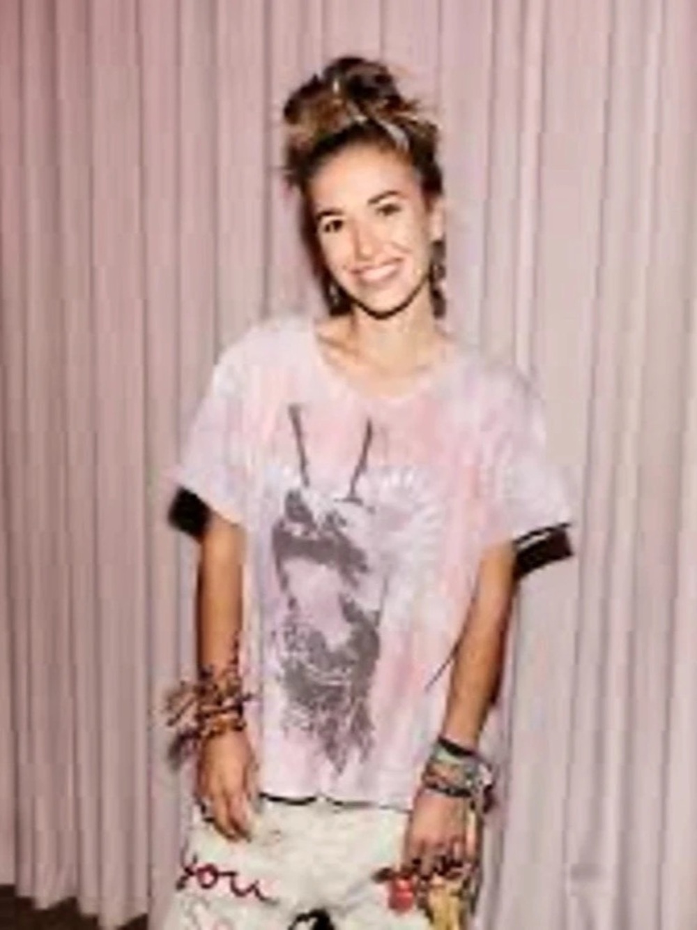 Magnolia Pearl Love Like This Peace Graphic Tee Pink